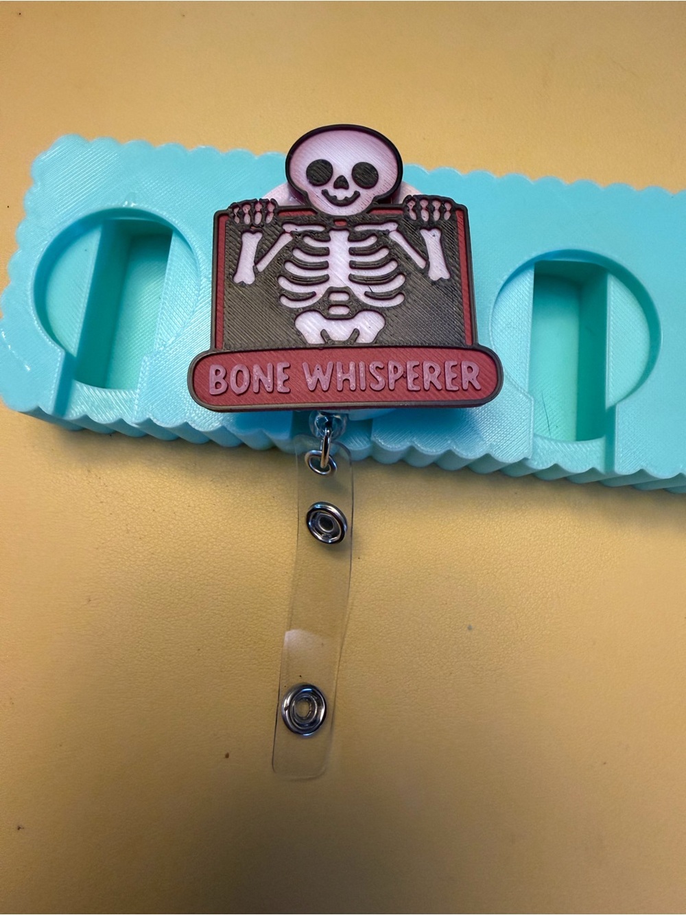 Bone Whisperer interchangeable Skeleton Badge Reel - X-ray tech!